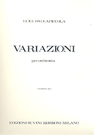 Variazioni (1954) per orchestra partitura