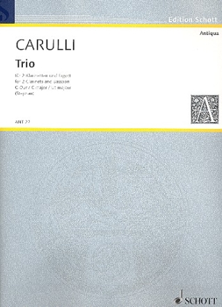 Trio C-Dur op.1 fr 2 Klarinetten und Fagott Partitur und Stimmen