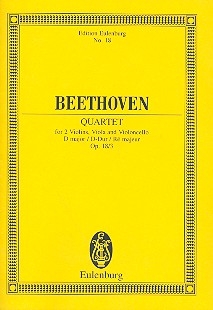 Streichquartett D-Dur Nr.3 op.18,3 Studienpartitur 