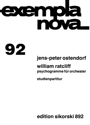 William Ratcliff Psychogramme fr Orchester Studienpartitur