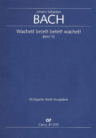 Wachet betet betet wachet BWV70 Kantate Nr.70 BWV70 Partitur (dt/en)