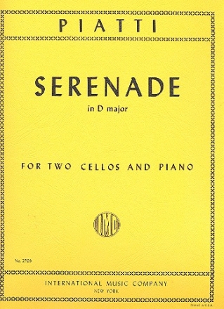 Serenade D major 2 violoncellos and piano