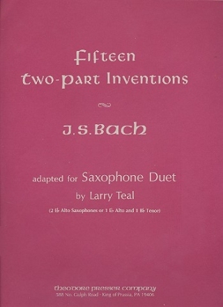 15 two-part Inventions  for saxophone duet (AA or AT)