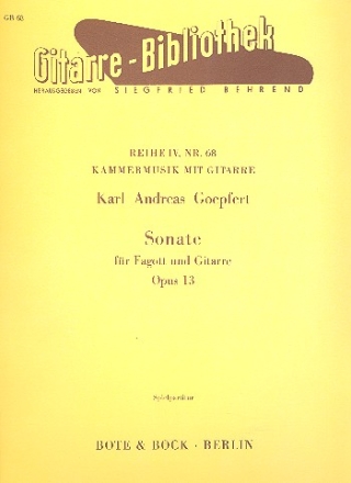 Sonate op.13 fr Fagott und Gitarre Spielpartitur