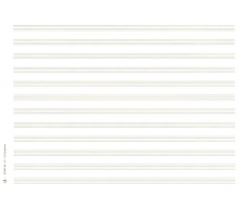 Notenpapier Quart-Format quer 12 Systeme 34x27 cm (5 Bgen)