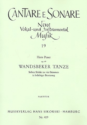 Wandsbeker Tnze op.49 7 Stcke fr 4 Instrumente Partitur