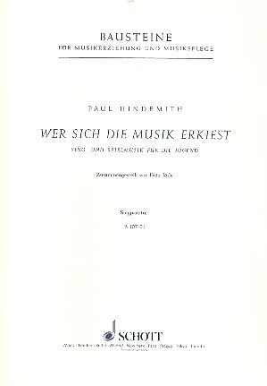 Wer sich die Musik erkiest fr gemischten Chor (SABar) oder Kinderchor (SMezA) mit Streichquartet Chorpartitur