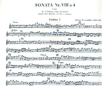 Sonata 8 fr 2 Violinen, Viola, Violoncello und Klavier Violine 1