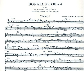 Sonata 8 fr 2 Violinen, Viola, Violoncello und Klavier Violine 1