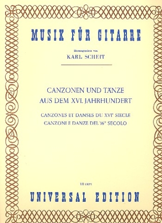 Canzonen und Tnze aus dem 16. Jahrhundert fr Gitarre