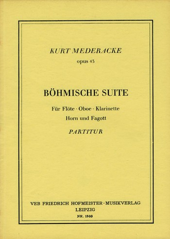Bhmische Suite op.43 fr Blserquintett Partitur