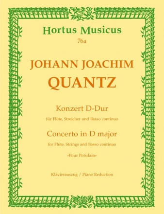 Konzert D-Dur  fr Flte und Streichorchester  fr Flte und Klavier