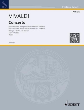 Concerto D-Dur RV 404 fr Violoncello, Streichorchester und Cembalo Partitur