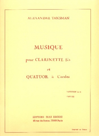 MUSIQUE POUR CLARINETTE SIB ET QUATUOR A CORDES 5STIMMEN