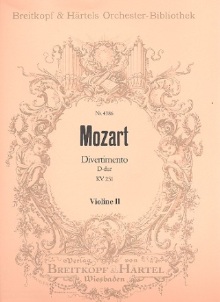 Divertimento D-Dur KV251 fr Orchester Violine 2