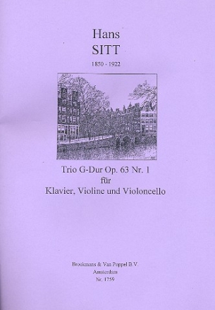 Klaviertrio G-Dur op.63,1 fr Klavier, Violine und Violoncello Partitur und Stimmen