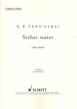 Stabat mater fr Frauenchor (SA) mit Soli (SA), Streichorchester und Cembalo (Orgel Einzelstimme - Cembalo (Orgel)