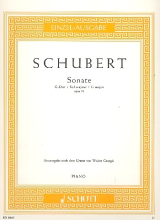 Sonate G-Dur op. 78 D 894 fr Klavier