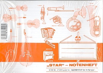 Notenheft fr den Anfangsunterricht Elementarheft fr Anfnger quer 16 Seiten Din A5, 4 Systeme