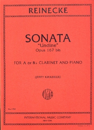 Undine Sonata op.167bis for clarinet and piano