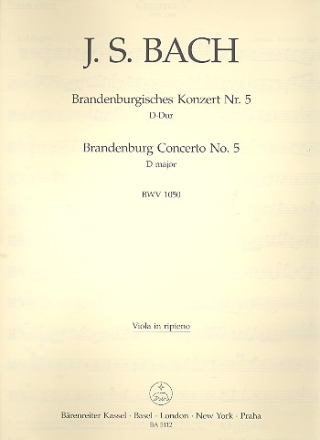 Brandenburgisches Konzert D-Dur Nr.5 BWV1050 Viola