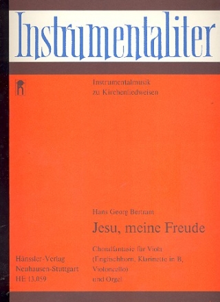 Jesu meine Freude fr Viola (Englischhorn, Klarinette, Violoncello) und Orgel Partitur und Stimmen