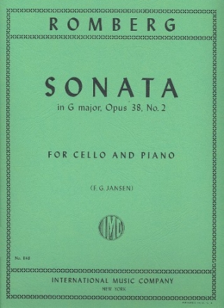 Sonata G major op.38,2 for cello and piano