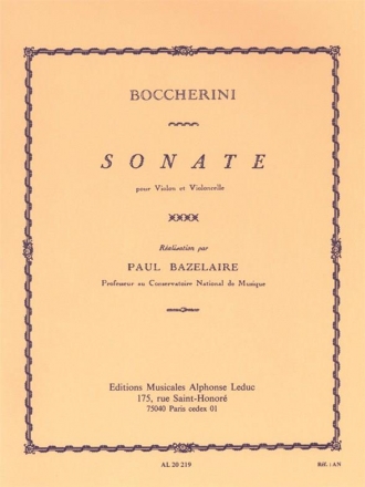 Sonate pour violon et violoncelle,  2 partitions