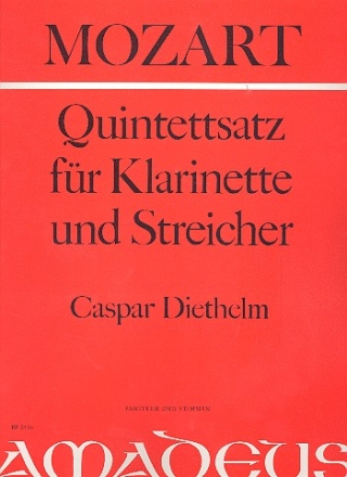 Quintettsatz KV516c fr Klarinette und Streichquartett