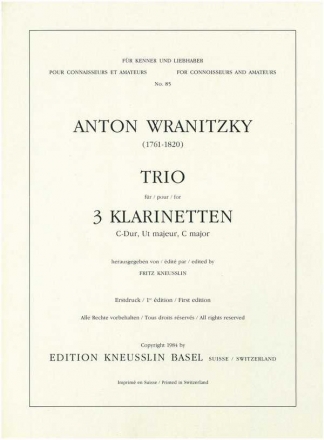 Trio C-Dur fr 3 Klarinetten Stimmen