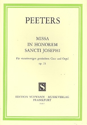 Missa in honorem Sancti Josephi op.21 fr gem Chor und Orgel Partitur (la)
