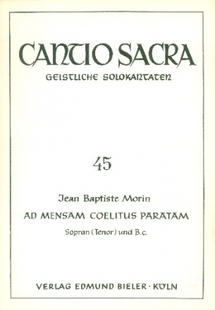 Ad mensam coelitus paratam fr Sopran (Tenor) und Bc