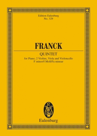 Quintett f-Moll für Klavier und Streichquartett Studienpartitur