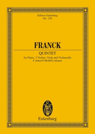 Quintett f-Moll fr Klavier und Streichquartett Studienpartitur