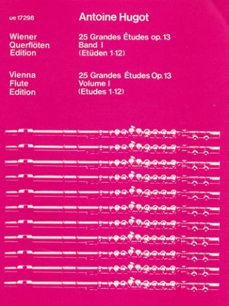 25 grandes études op.13 vol.1 (nos.1-12) pour flûte