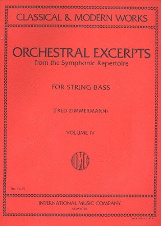 Orchestral Excerpts from the symphonic Repertoire vol.4 for double bass
