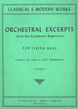 Orchestral Excerpts from the symphonic Repertoire vol.5 for double bass