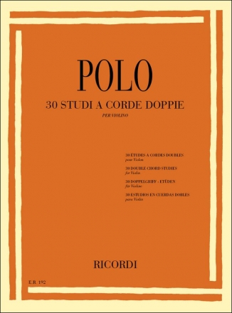 30 Doppelgriff-Etden fr Violine (1.-3. Lage) 30 studi a corde doppie