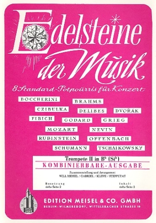 8 Edelsteine der Musik Potpourris fr Orchester Trompete 2