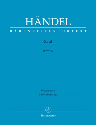 Saul HWV53 Oratorium fr Soli, Chor und Orchester Klavierauszug (en/dt)
