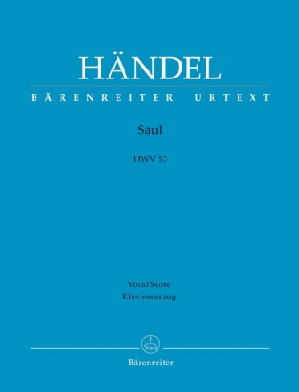 Saul HWV53 Oratorium fr Soli, Chor und Orchester Klavierauszug (en/dt)