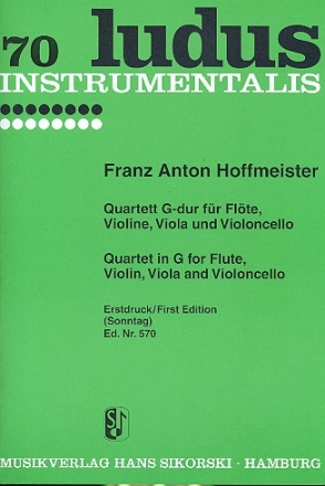Quartett G-Dur fr Flte und Streichtrio Stimmen