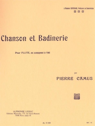 Chanson et badinerie pour flute avec accompagnement de piano