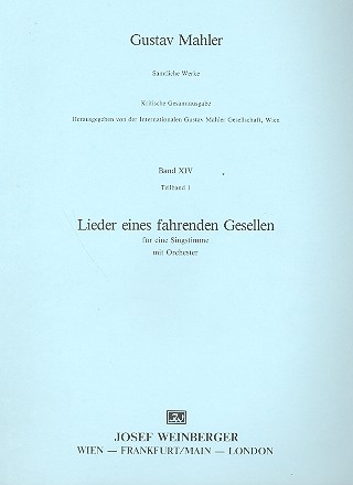 Lieder eines fahrenden Gesellen fr Gesang (tief) und Orchester Studienpartitur