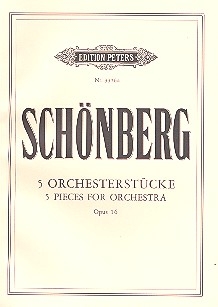 5 Orchesterstcke op.16 fr Orchester Studienpartitur