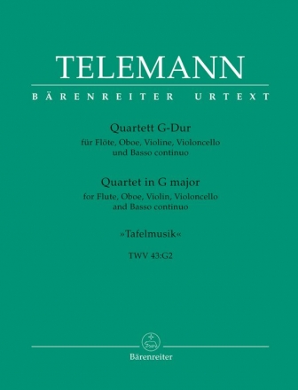 Quartett G-Dur TWV43:G2 fr Flte, Oboe, Violine und Bc