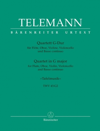 Quartett G-Dur TWV43:G2 fr Flte, Oboe, Violine und Bc