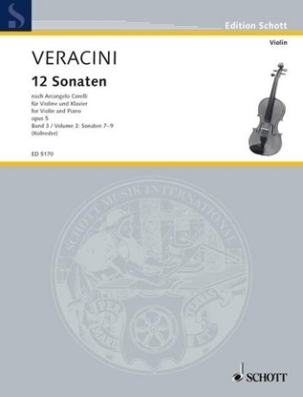 12 Sonaten Band 3 (Nr.7-9) fr Violine und Bc