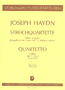 Streichquartett G-Dur op.71,2 Hob. III:70  Studienpartitur