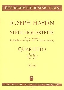 Streichquartett G-Dur op.71,2 Hob. III:70  Studienpartitur